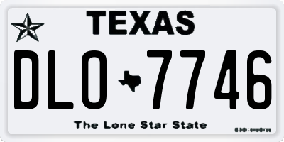 TX license plate DLO7746
