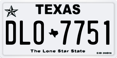 TX license plate DLO7751