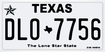 TX license plate DLO7756