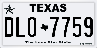 TX license plate DLO7759