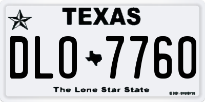 TX license plate DLO7760