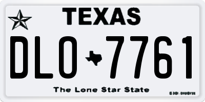 TX license plate DLO7761