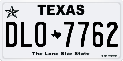 TX license plate DLO7762