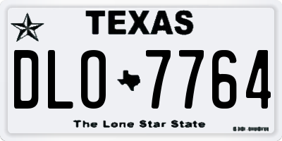 TX license plate DLO7764