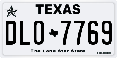 TX license plate DLO7769