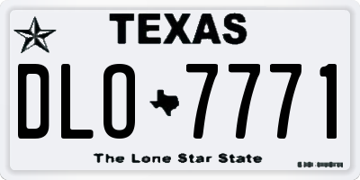 TX license plate DLO7771