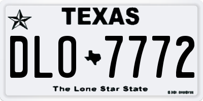 TX license plate DLO7772