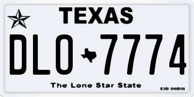 TX license plate DLO7774