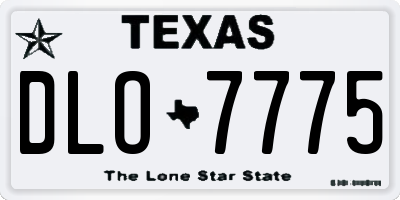 TX license plate DLO7775