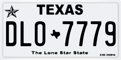TX license plate DLO7779