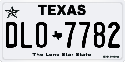TX license plate DLO7782