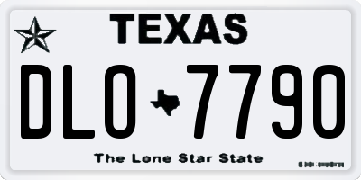 TX license plate DLO7790