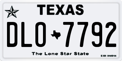 TX license plate DLO7792