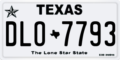 TX license plate DLO7793