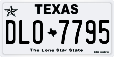 TX license plate DLO7795