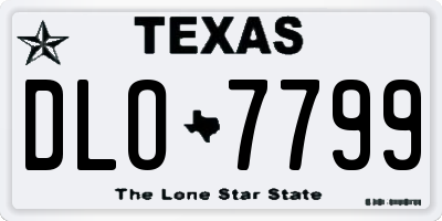 TX license plate DLO7799