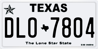 TX license plate DLO7804