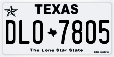 TX license plate DLO7805