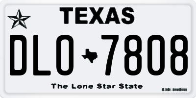 TX license plate DLO7808