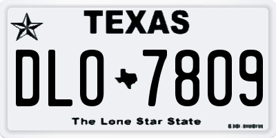 TX license plate DLO7809