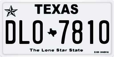 TX license plate DLO7810