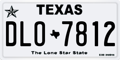 TX license plate DLO7812