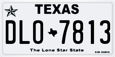TX license plate DLO7813