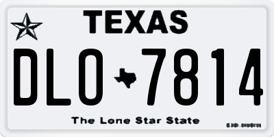 TX license plate DLO7814