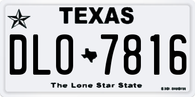 TX license plate DLO7816
