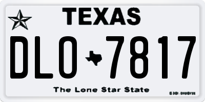 TX license plate DLO7817