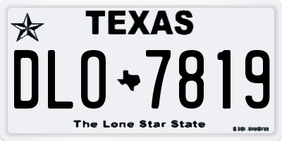 TX license plate DLO7819