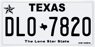 TX license plate DLO7820