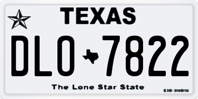 TX license plate DLO7822