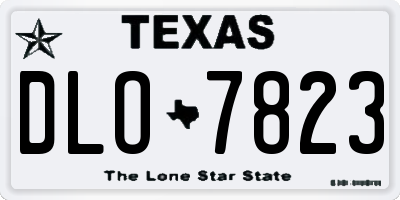 TX license plate DLO7823