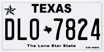 TX license plate DLO7824