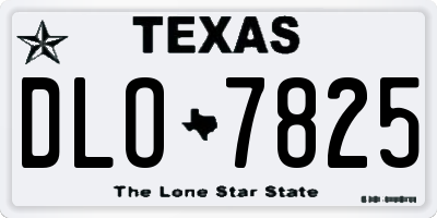 TX license plate DLO7825