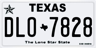 TX license plate DLO7828