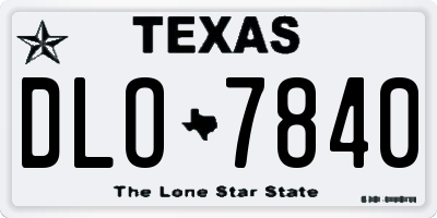 TX license plate DLO7840