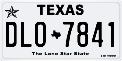 TX license plate DLO7841
