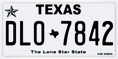 TX license plate DLO7842