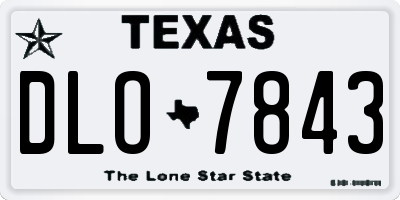 TX license plate DLO7843