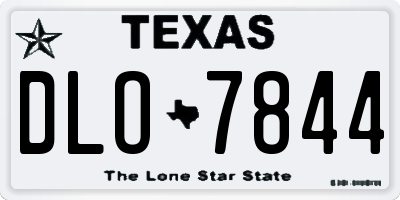 TX license plate DLO7844