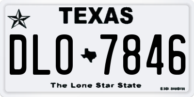 TX license plate DLO7846