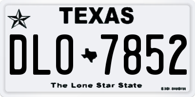 TX license plate DLO7852