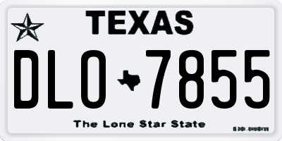 TX license plate DLO7855