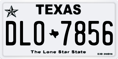 TX license plate DLO7856