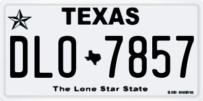 TX license plate DLO7857