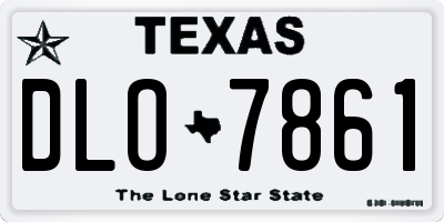 TX license plate DLO7861