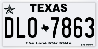 TX license plate DLO7863