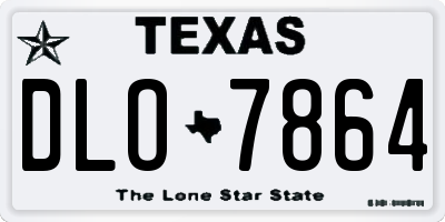 TX license plate DLO7864